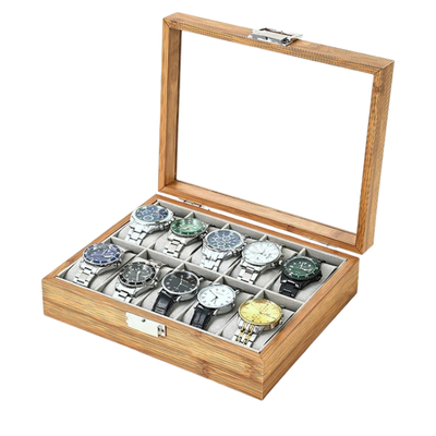 Caixa Organizadora de Relógios de Bambu