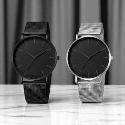 KIT COM 2 RELÓGIOS MINIMALISTAS MASCULINOS