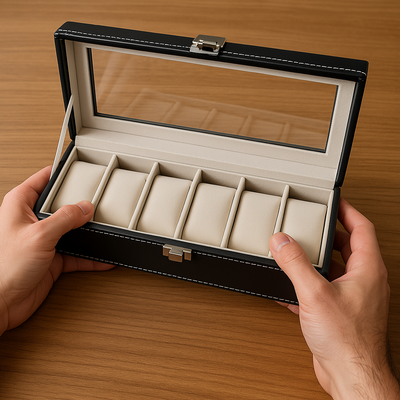 TRADICIONAL PORTA JOIAS - 6 ESPAÇOS