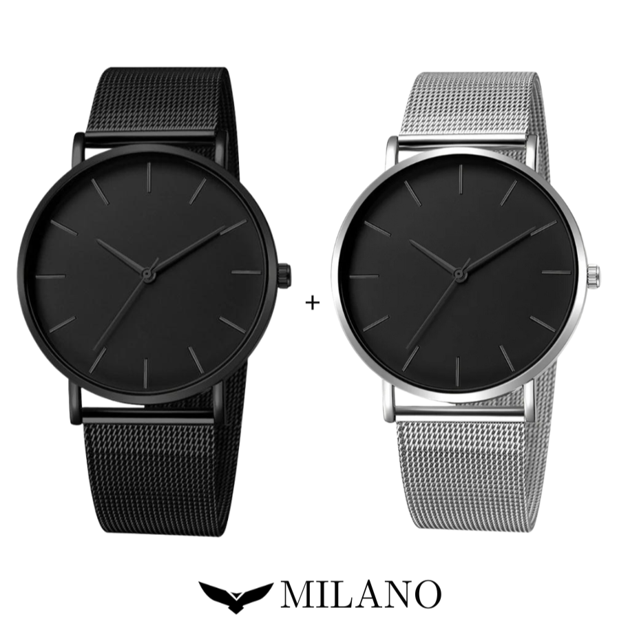 KIT COM 2 RELÓGIOS MINIMALISTAS MASCULINOS